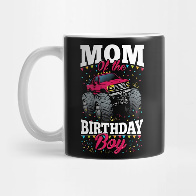 Womens Monster Truck Mom Of The Birthday Boy by MaciGalloway3